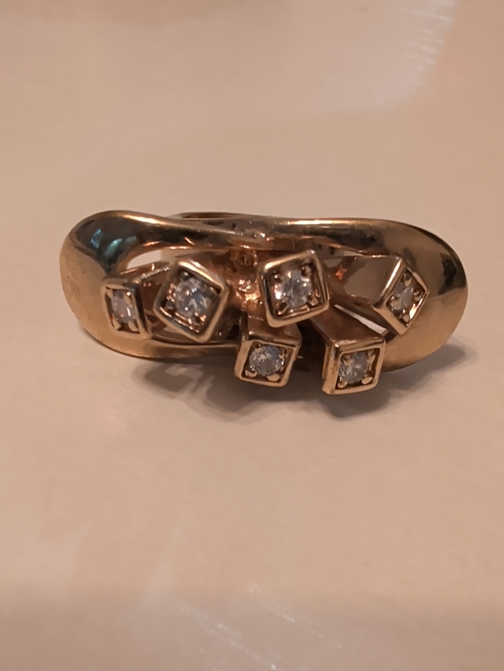 Camille Lucie Gold-tone Cocktail Ring